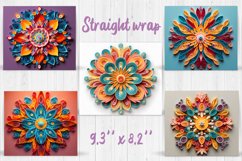 3D Mandala sublimation | Quilling tumbler wrap Product Image 2