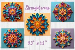 3D Mandala sublimation | Quilling tumbler wrap Product Image 3
