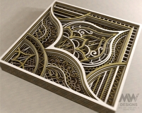 Decorative 3D mandala vector file styled as wall decor for home interiors