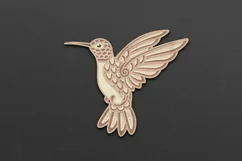 Hummingbird SVG, 3D layered Bird paper laser cutting files Product Image 4