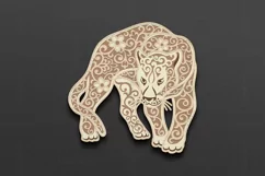Panther SVG, 3D layered Cougar Puma paper laser cutting file Product Image 4