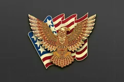 4th of July Eagle SVG, 3D layered paper laser cutting files Product Image 4