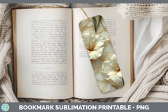 Gorgeous3D Marble Flowers Bookmark design.