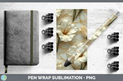 Gorgeous3D Marble Flowers Pen Wrap design.