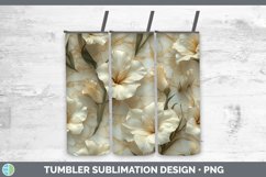 Gorgeous3D Marble Flowers Tumbler design.