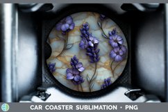 Gorgeous3D Marble Flowers Car Coaster design.