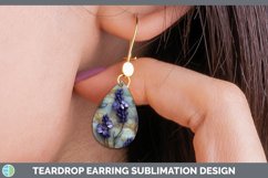 Gorgeous3D Marble Flowers Teardrop Earrings design.