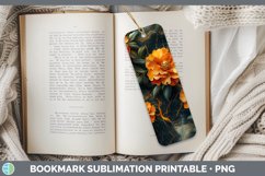 Gorgeous3D Marble Flowers Bookmark design.