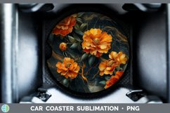 Gorgeous3D Marble Flowers Car Coaster design.