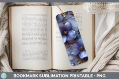 Gorgeous3D Marble Flowers Bookmark design.