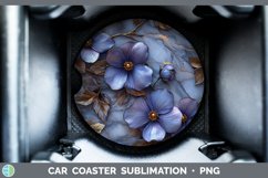 Gorgeous3D Marble Flowers Car Coaster design.