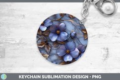 Gorgeous3D Marble Flowers Keychain design.