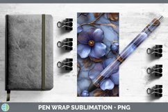 Gorgeous3D Marble Flowers Pen Wrap design.