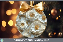 Gorgeous3D Marble Flowers Ornament design.