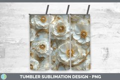 Gorgeous3D Marble Flowers Tumbler design.