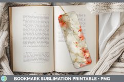 Gorgeous3D Marble Flowers Bookmark design.