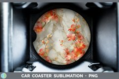 Gorgeous3D Marble Flowers Car Coaster design.