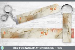 Gorgeous3D Marble Flowers Key Fob design.