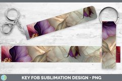 Gorgeous3D Marble Flowers Key Fob design.