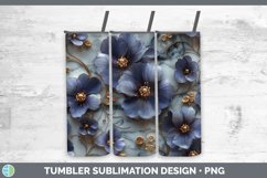 Gorgeous3D Marble Flowers Tumbler design.
