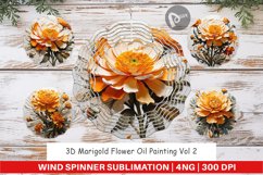 Wind Spinner 3D Marigold Flower Product Image 1