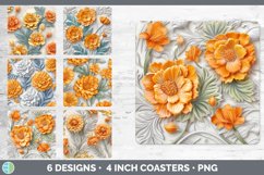 Bundle of six 3D Square Coaster designs.