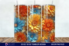 3D Marigold Spring Flower Tumbler Wrap Product Image 1