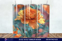 3D Marigold Spring Flower Tumbler Wrap Product Image 1