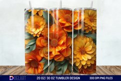 3D Marigold Spring Flower Tumbler Wrap Product Image 1