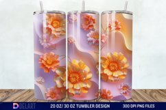 3D Marigold Spring Flower Tumbler Wrap Product Image 1