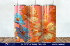 3D Marigold Spring Flower Tumbler Wrap Product Image 1