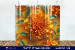 3D Marigold Spring Flower Tumbler Wrap Product Image 1