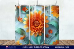 3D Marigold Spring Flower Tumbler Wrap Product Image 1