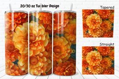 3D Marigold Spring Flower 20/30oz Skinny Tumbler Product Image 1