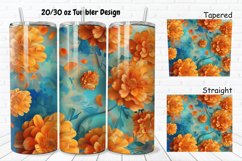 3D Marigold Spring Flower 20/30oz Skinny Tumbler Product Image 1