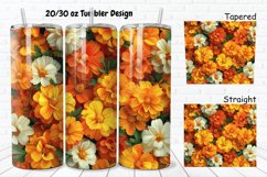 3D Marigold Spring Flower 20/30oz Skinny Tumbler Product Image 1