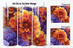 3D Marigold Spring Flower 20/30oz Skinny Tumbler Product Image 1
