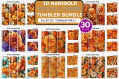 3D Marigold Spring Flower Tumbler Bundle Product Image 1