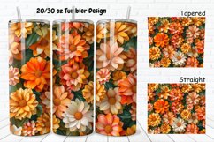 3D Marigold Spring Flower 20/30oz Skinny Tumbler Product Image 1