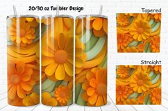 3D Marigold Spring Flower 20/30oz Skinny Tumbler Product Image 1