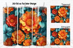 3D Marigold Spring Flower 20/30oz Skinny Tumbler Product Image 1