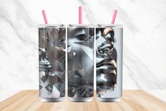 3D Men Gray Holographic Crystal Tumbler Wrap Bundle Product Image 4