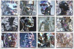 3D Men Gray Holographic Crystal Tumbler Wrap Bundle Product Image 3