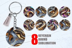 3d Metallic wavy liquid Keychain Background| Keyring Product Image 1