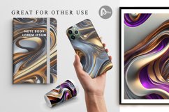 3D Metallic Liquid | Digital Paper Product Image 3