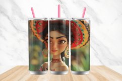 3D Mexican Woman Tumbler wrap Bundle Product Image 4