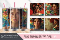 3D Mexican Woman Tumbler wrap Product Image 1