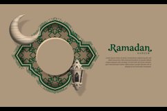 3d modern islamic holiday banner with arabic decoration Product Image 2