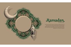 3d modern islamic holiday banner with arabic decoration Product Image 1