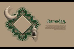 3d modern islamic holiday banner with arabic decoration Product Image 2